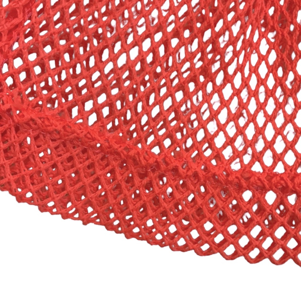 EUC Adorable Vintage Orange Fishnet & Elastic Black Waist Mini Skirt SZ SMALL - Picture 3 of 5